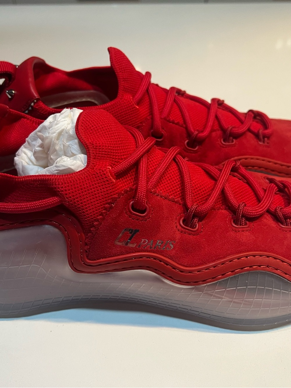 Christian Louboutin Men’s Red Low-Top Sneakers